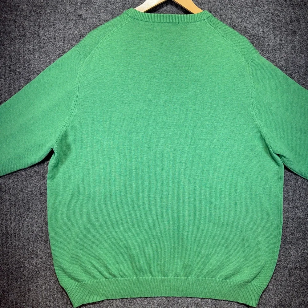 Brooks Brothers Supima Cotton Knit Crewneck Sweater Mens XXL Green Golden Fleece